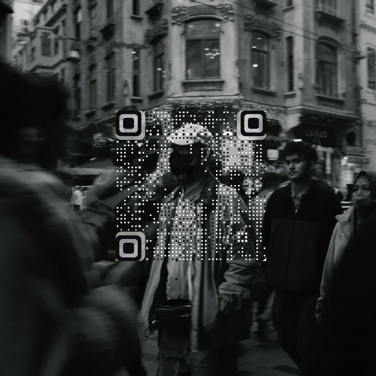 A street photo that is also a working QR code