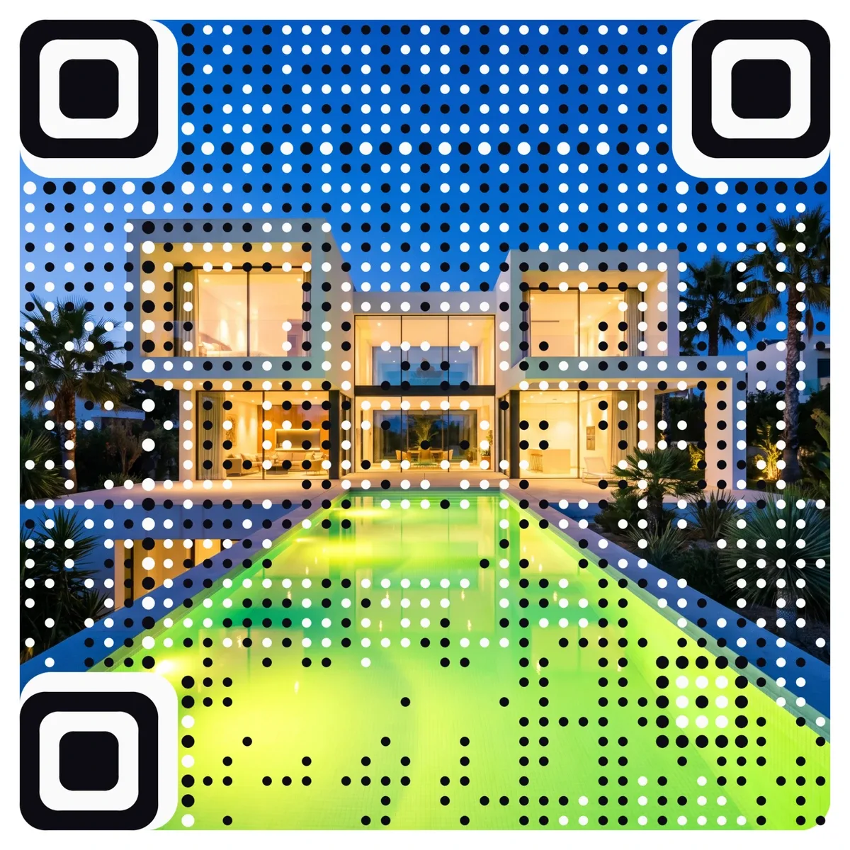 A luxury villa that is also a working QR code